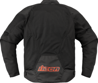 Bill's Exhausts ICON Overlord3 Mesh™ Slayer jacket in 2XL, showcasing black mesh fabric with Slayer logo details.