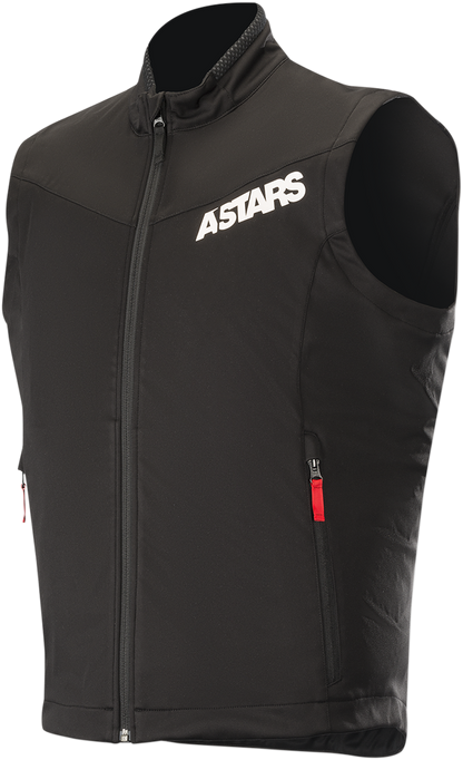 Alpinestars Session Race Vest in black and red, 3XL, showing the sleek vest with logo details, designed for motorcycle racing.