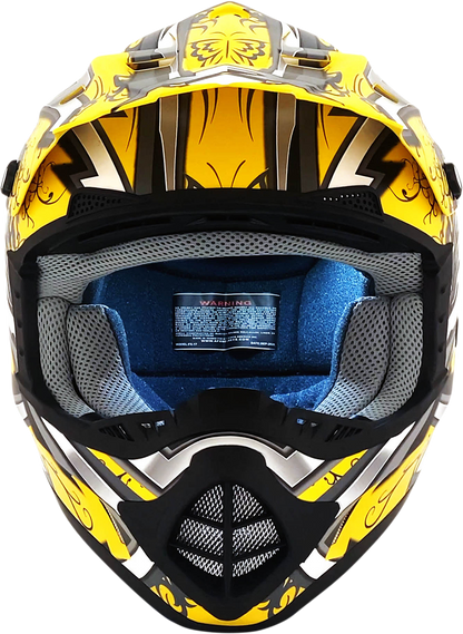 Bill's Exhausts AFX FX-17 Butterfly helmet in matte yellow, XL size, featuring a sleek helmet design with vibrant yellow finish.