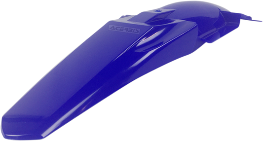 Blue ACERBIS rear fender for motorcycle, durable body part with brand-specific design, shown in the image.
