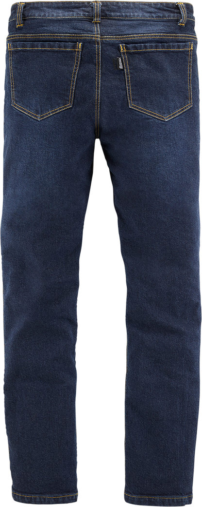 Bill's Exhausts ICON Uparmor™ Blue Jean, size 34, featuring classic denim fabric and modern fit.