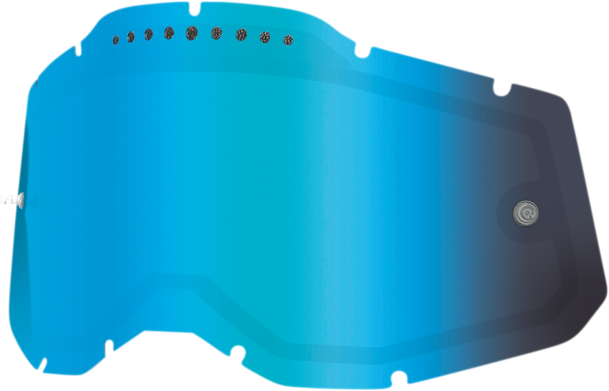 Blue mirror vented dual lens for Accuri 2, Racecraft 2, and Strata 2 helmets by Bill's Exhausts.