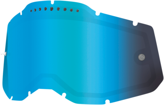 Blue mirror vented dual lens for Accuri 2, Racecraft 2, and Strata 2 helmets by Bill's Exhausts.