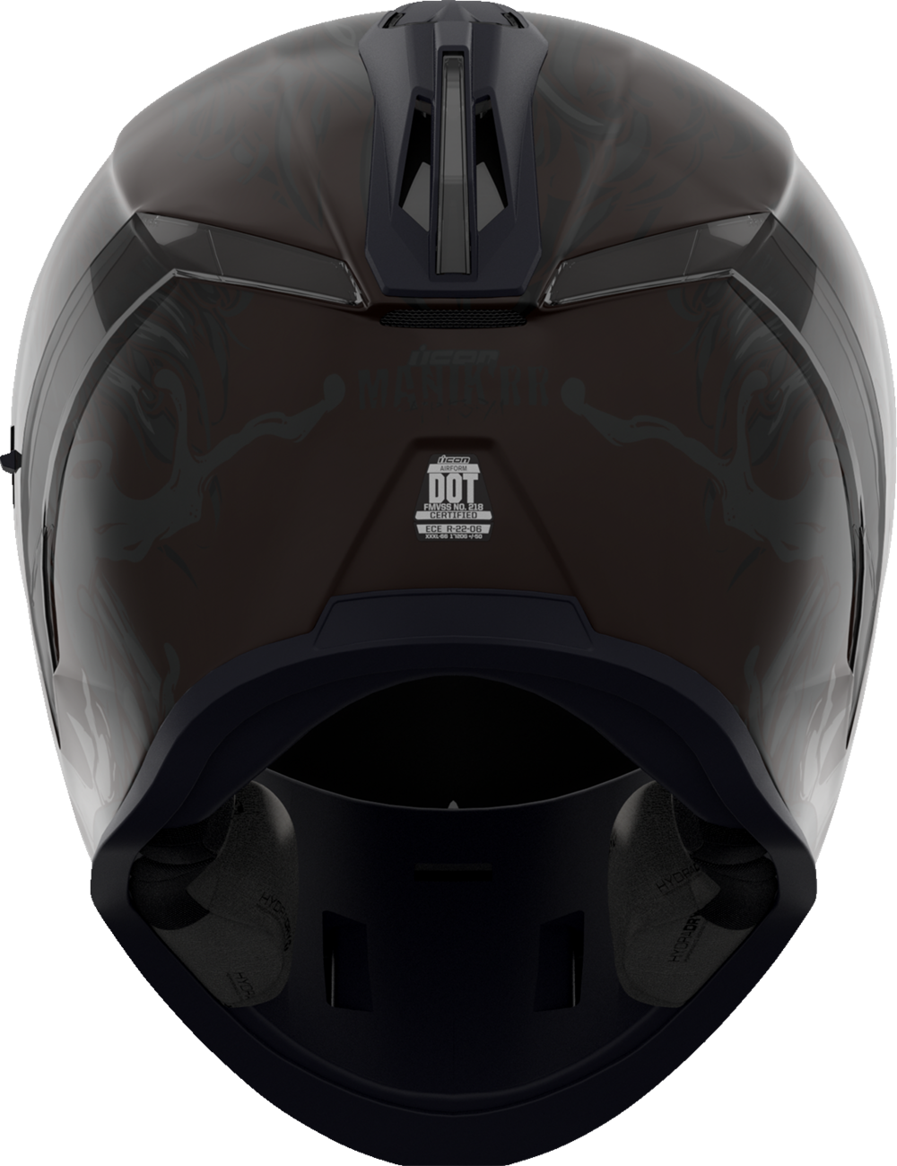 Dark black ICON Airform™ helmet with MIPS® technology, size 2XL, featuring sleek design and adjustable fit.