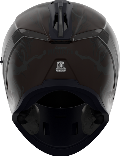 Bill's Exhausts ICON Airform™ Helmet for men, dark black MIPS helmet with large size, featuring sleek design and secure fit.