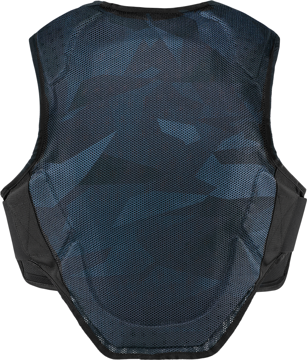 Bill's Exhausts ICON Softcore™ vest in dark camouflage, XL/2XL size, featuring durable fabric and stylish camouflage design.