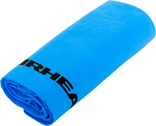 Blue AIRHEAD SPORTS GROUP Absorbing Water Towel by Bill's Exhausts, featuring soft, quick-drying fabric for water sports activities.