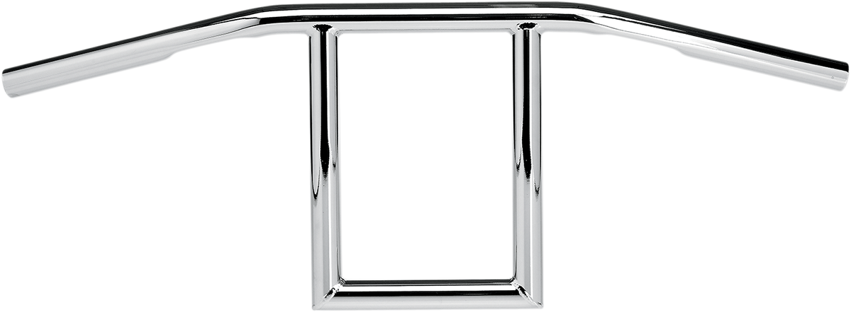 Chrome Biltwell Handlebar for motorcycles, featuring a sleek window design, compatible with various bike models.