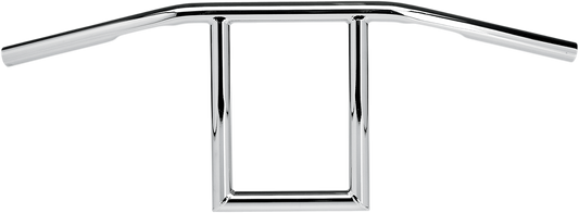 Chrome Biltwell Handlebar for motorcycles, featuring a sleek window design, compatible with various bike models.