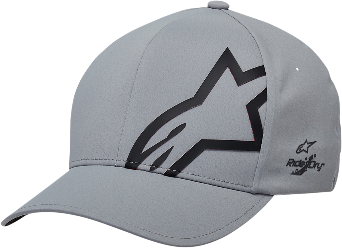 Gray ALPINESTARS Corp Shift Delta Hat in large/XL size, featuring a protective gear design and Bill's Exhausts branding.