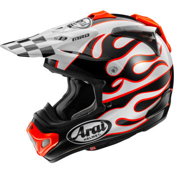 Arai VX-Pro4 Flame Off-Road Helmet | Yellow/Black/Red & White/Black/Red