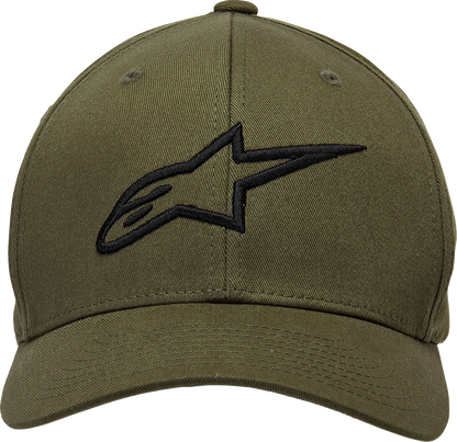 Black Ageless Curve hat by Bill's Exhausts, military style, small/medium size, with curved brim and adjustable strap.