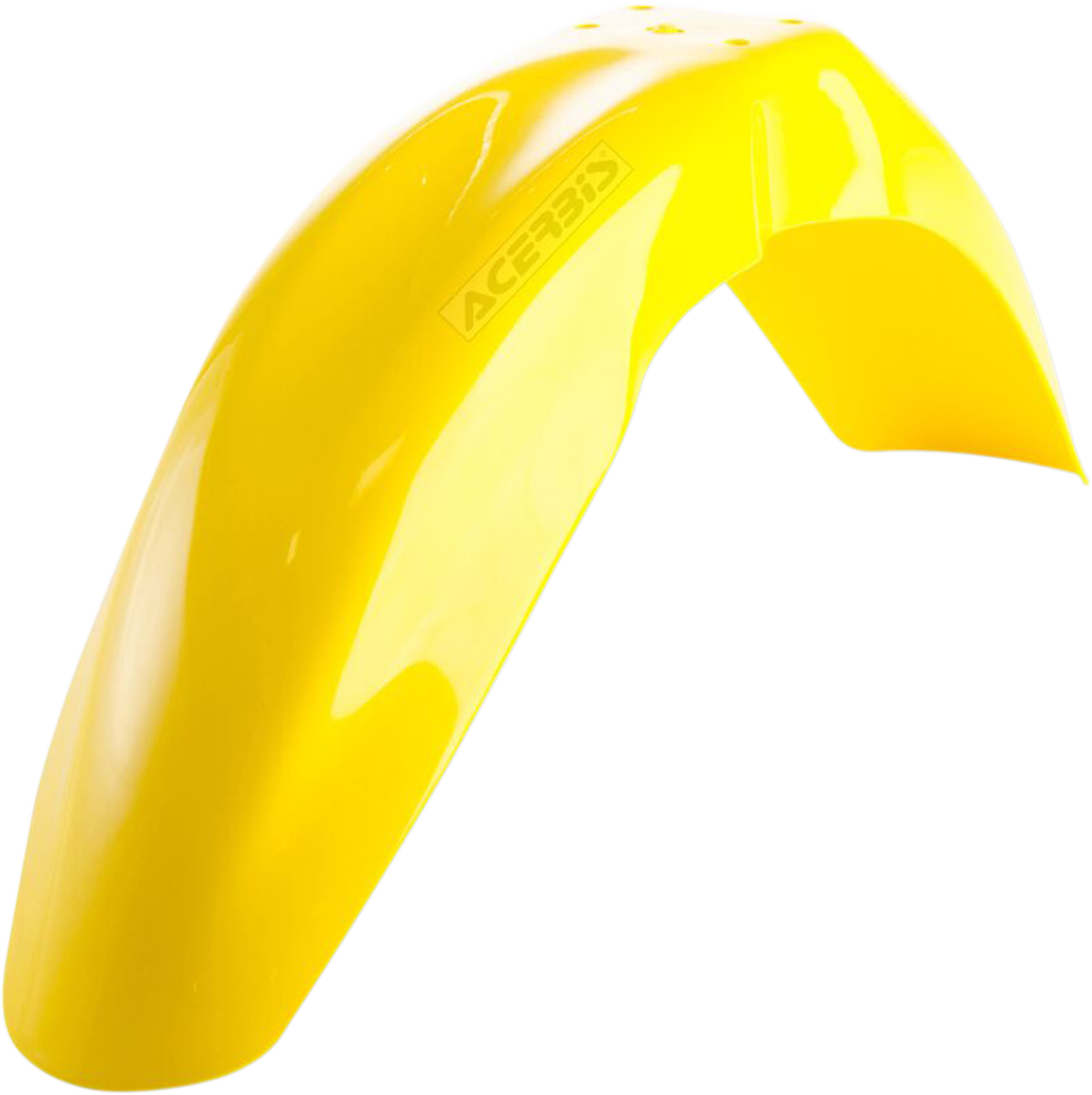 Yellow Acerbis front fender for motorcycle, body part designed by Bill's Exhausts, shown in a detailed close-up image.