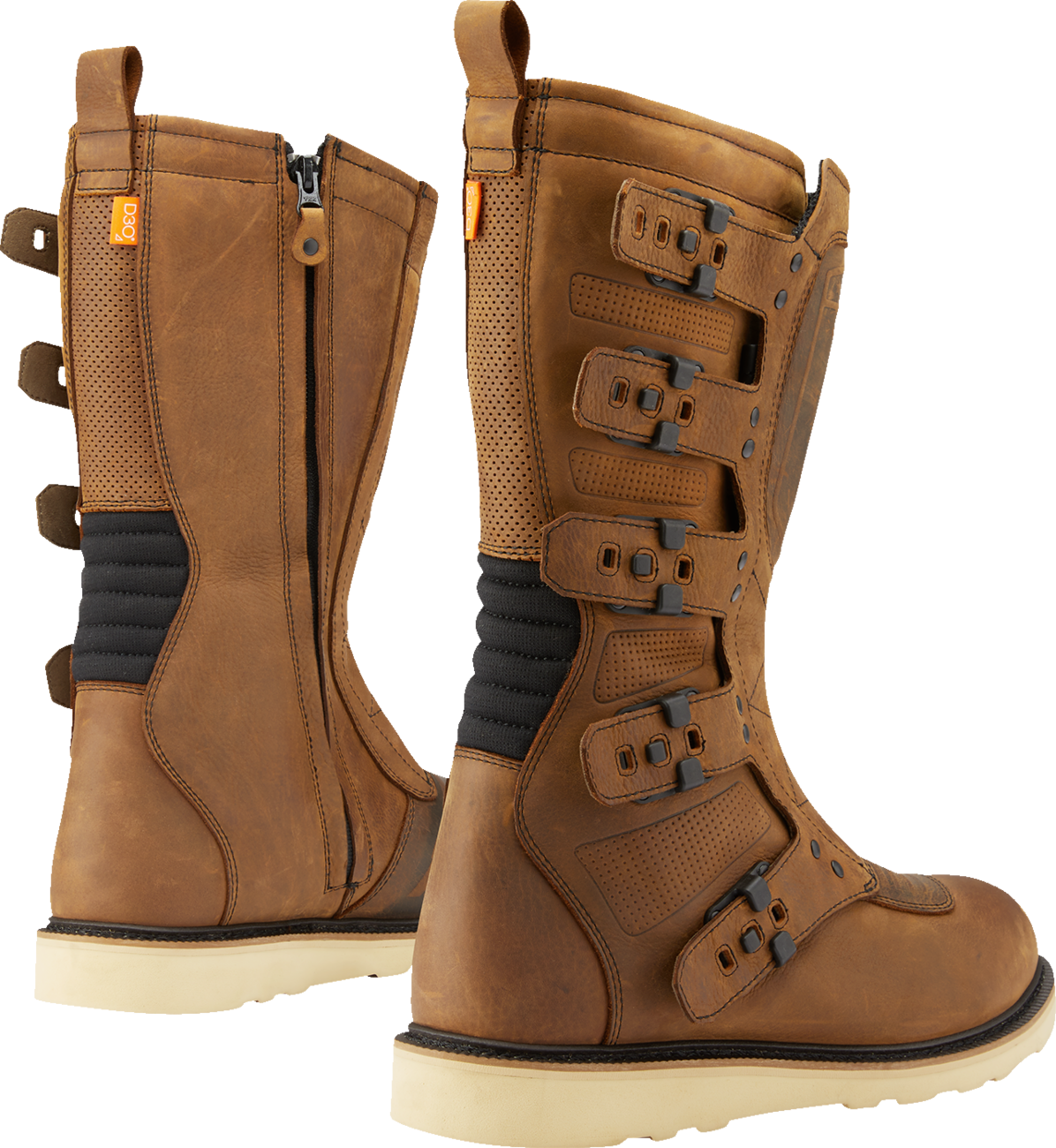 Bill's Exhausts ICON Elsinore 2™ CE Boots in brown, size 13, with sturdy leather construction and ankle support.