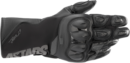 Black and anthracite ALPINESTARS SP-365 Drystar® motorcycle gloves in medium size with protective padding.