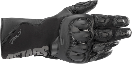 Alpinestars SP-365 Drystar gloves in black and anthracite, 2XL size, showing textured fabric and protective features.