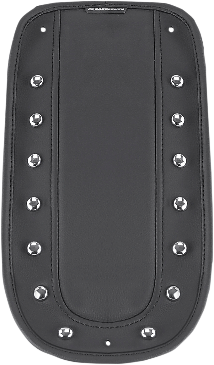 Studded solo seat Fender Chap for motorcycle, matching saddle, designed by SADDLEMEN, shown on a bike for a customized look.