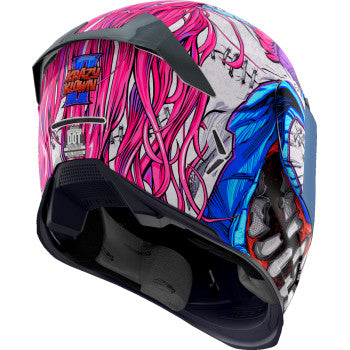Icon Airframe Pro™ Krazy Klown 2 pink motorcycle helmet in 3XL with detailed graphics and branding visible.