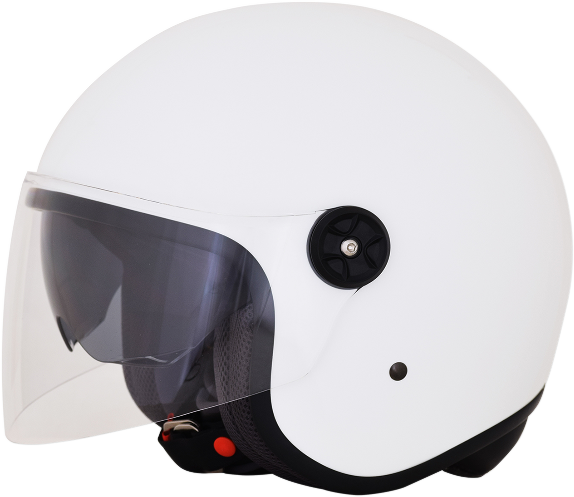 White AFX FX-143 helmet in 2XL size with a smooth finish, designed for motorcycle riders.