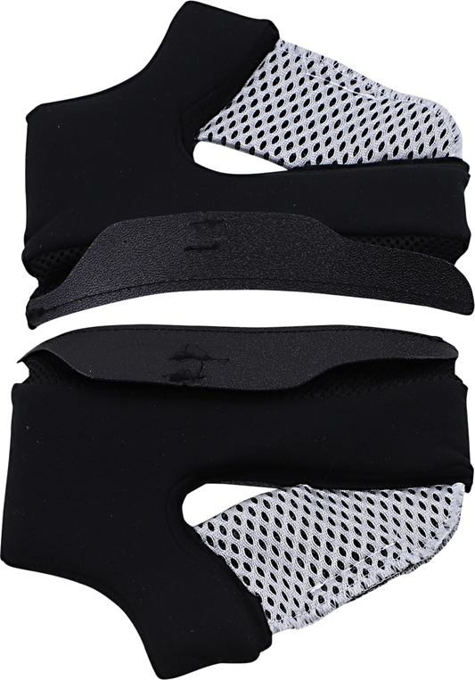 BILTWELL Lane Splitter cheek pads for helmets, 5mm thickness, in black with textured surface, designed for helmet comfort and fit.