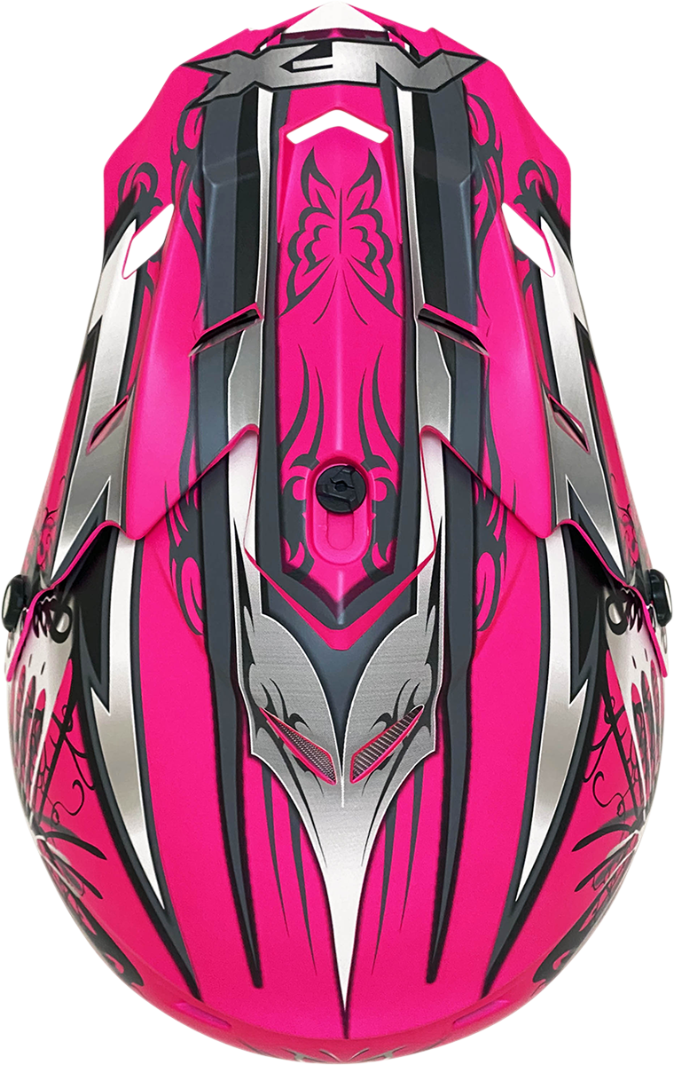 Matte hot pink AFX FX-17 Butterfly helmet in XL size, featuring a sleek aerodynamic design and vibrant color.