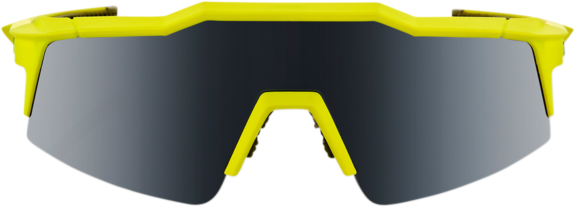 100% Speedcraft SL Sunglasses - Soft Tact Banana - Black Mirror 61002-265-01 - Howling Moto