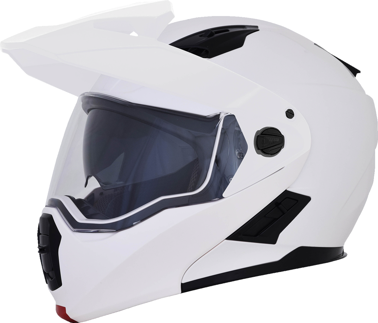 White AFX FX-111DS helmet in XL size, featuring aerodynamic design and adjustable straps, from Bill's Exhausts.