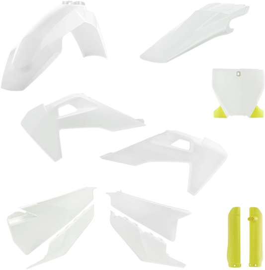 ACERBIS Full Replacement Body Kit - OEM '19 White/Yellow 2726556345 - Howling Moto
