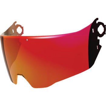 ICON Elsinore MX helmet shield in Calypso Red, showcasing the vibrant red visor part designed for motocross helmets.