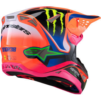 ALPINESTARS Supertech M10 Helmet - Deegan Monster - MIPS® - Gloss Orange Fluo/Purple/Pink Fluo - Small 8300425-433-S - Howling Moto