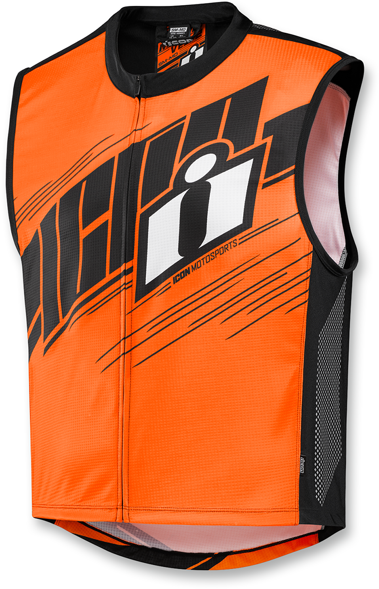 Bill's Exhausts ICON Mil Spec 2™ Hi-Viz Orange Vest L/XL, tactical vest with high-visibility orange color and durable design.