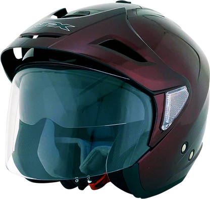 Bill's Exhausts AFX FX-50 helmet in wine color, XS size, featuring a sleek helmet design with ventilation and safety features.