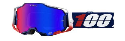 100% Armega Goggles - MX of Nations - HiPER Red/Blue Mirror 50003-00008 - Howling Moto