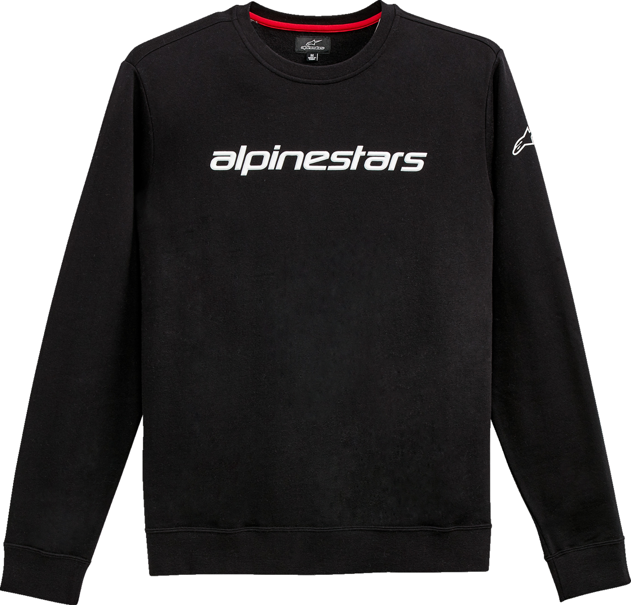 IN STOCK ALPINESTARS Linear Crew Fleece - Black/White - Medium 1212513241020M - Howling Moto