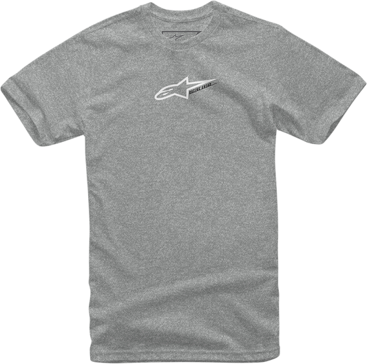 Alpinestars Race Mod T-Shirt in Heather Gray and White, large size, casual fit, featuring Alpinestars branding on the front.