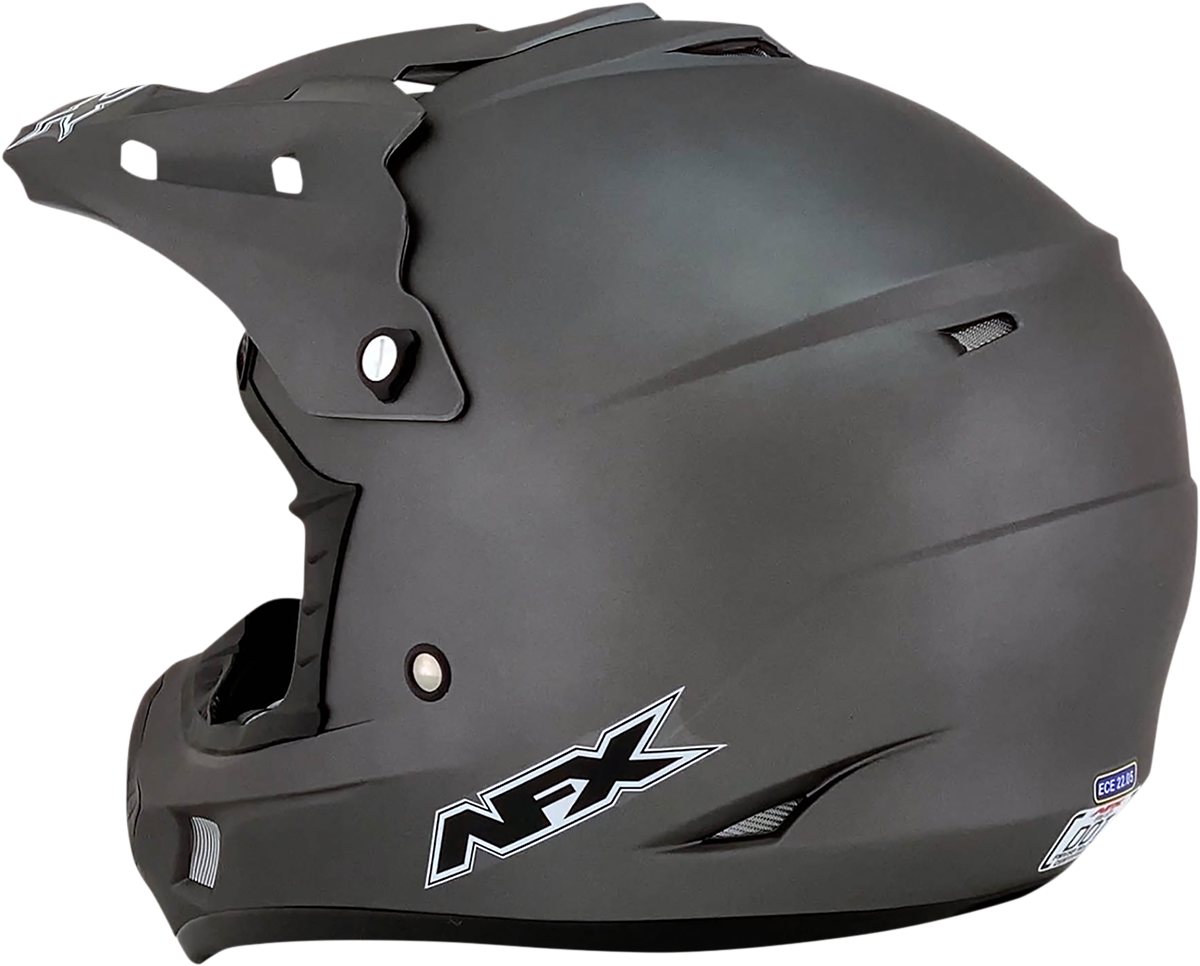 Bill's Exhausts AFX FX-17 helmet in frost gray, large size, with sleek aerodynamic design and clear visor.