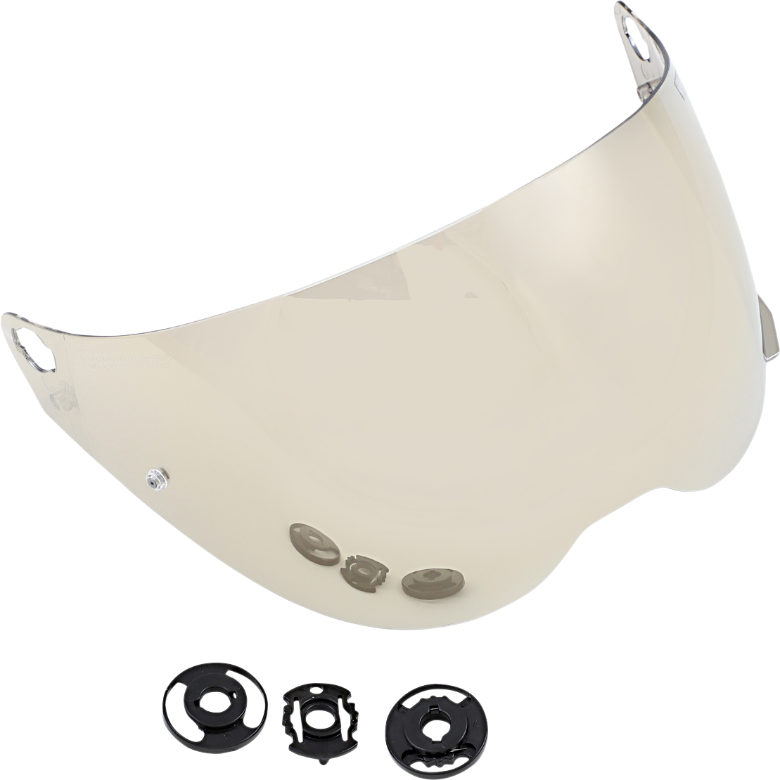 Bill's Exhausts ICON Variant Pro™ Pinlock®-Ready helmet shield in silver, with clear view of the shield's tinted surface and fit edge.