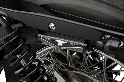 Black BILTWELL Stash Tube body part from Bill's Exhausts, with detailed close-up view showing its shape and texture.