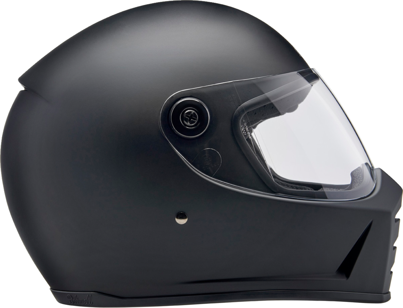 BILTWELL Lane Splitter helmet in flat black, XS size, with streamlined design and matte finish, suitable for motorcycle riders.