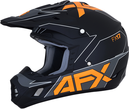 Bill's Exhausts AFX FX-17 helmet in matte black and orange, small size, with a sleek aerodynamic design.