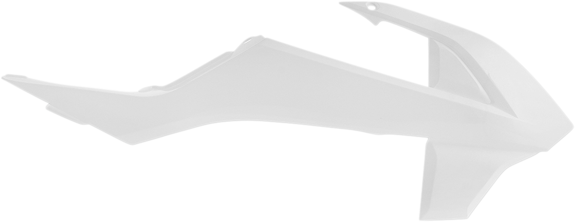 Acerbis OEM white radiator shroud for motorcycle body, featuring sleek design and brand-specific details.