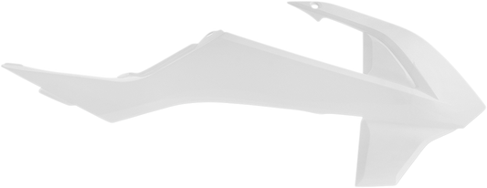 Acerbis OEM white radiator shroud for motorcycle body, featuring sleek design and brand-specific details.