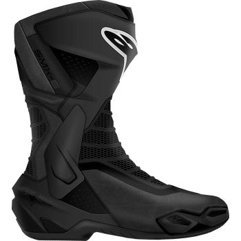 Alpinestars SMX-6 V3 black motorcycle riding boots, US 6.5 / EU 40, featuring protective armor and durable construction.
