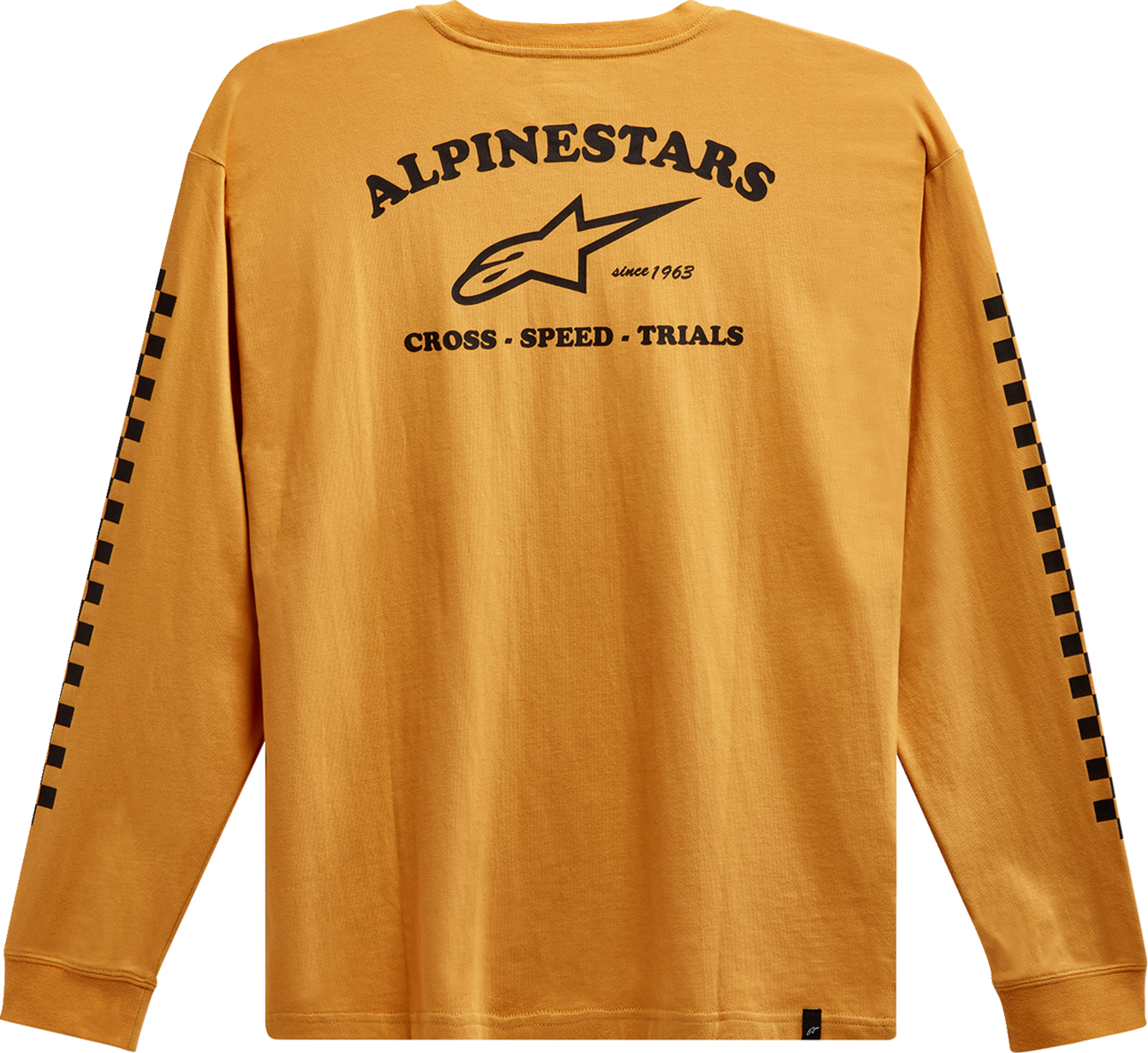 Bill's Exhausts Alpinestars Sunday long-sleeve T-shirt in gold, medium, featuring a stylish design and comfortable fit.