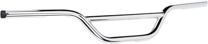 Chrome BILTWELL Moto Handlebar TBW for motorcycles, featuring a sleek, curved design and sturdy construction.