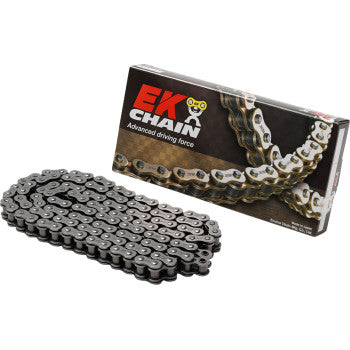 EK Chains 1223-0656 530 SRX2-120530 chain showing close-up of metal links for motorcycle or machinery use