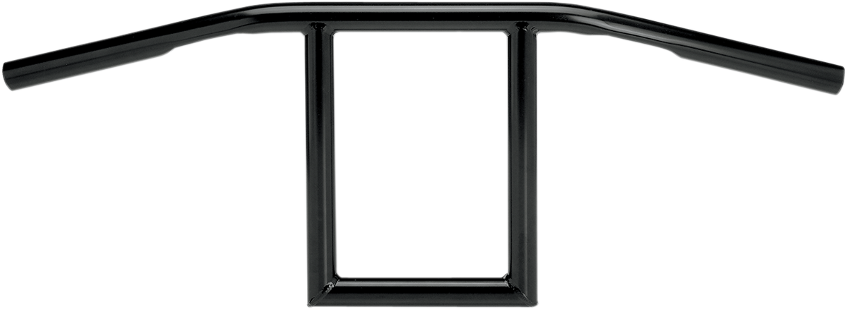 Black BILTWELL handlebar for motorcycles, designed for window mounting, with a sleek and durable construction by Bill's Exhausts.
