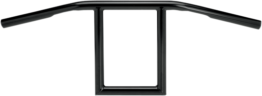 Black BILTWELL handlebar for motorcycles, designed for window mounting, with a sleek and durable construction by Bill's Exhausts.