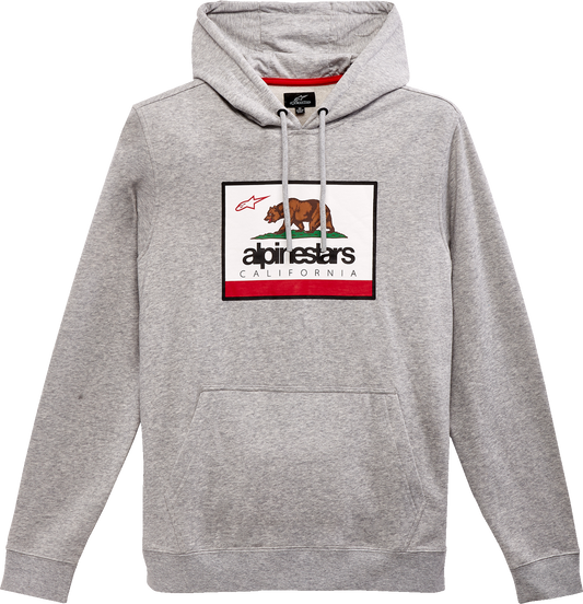 Gray Bill's Exhausts Alpinstars Cali 2.0 hoodie in medium, featuring a comfortable fit and stylish design.