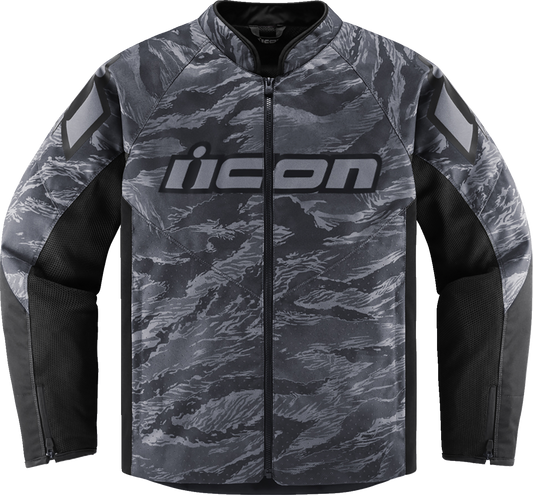 Gray ICON Hooligan CE Tiger's Blood jacket in medium size, featuring a stylish design and durable construction.